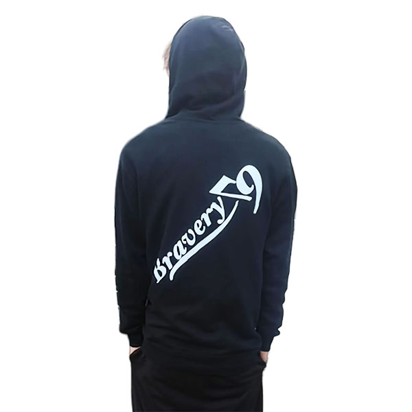 制作事例 005ブラック フルカラー転写プリント(DTFプリント)背中中央プリントサイズ:300mm×H313mm