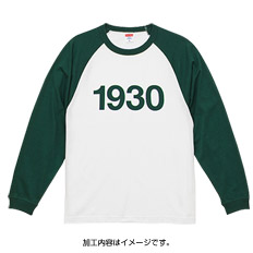 5.6オンス ラグラン ロングスリーブ Tシャツ(1.6インチリブ)