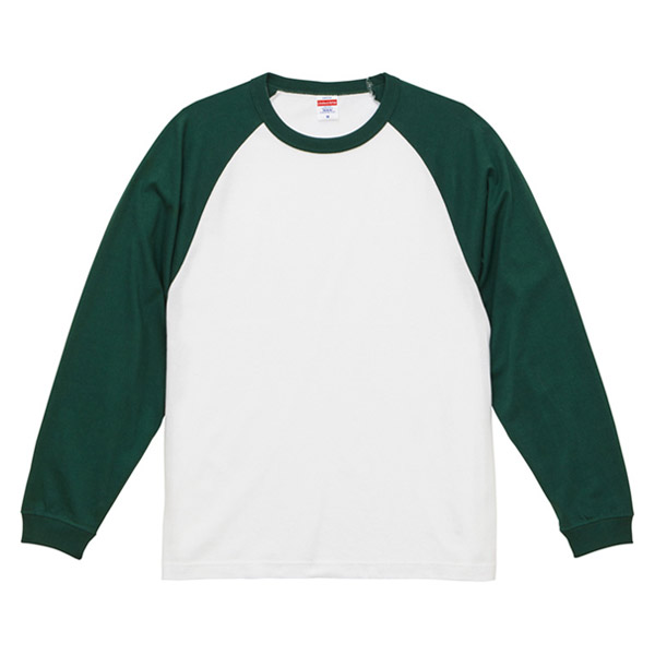 5048-01】 5.6オンス ラグラン ロングスリーブ Tシャツ(1.6インチリブ 
