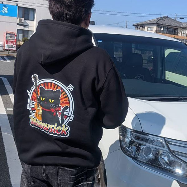 制作事例　002ブラック 背中中央 DTFプリント プリントサイズ:W250mm×H65mm