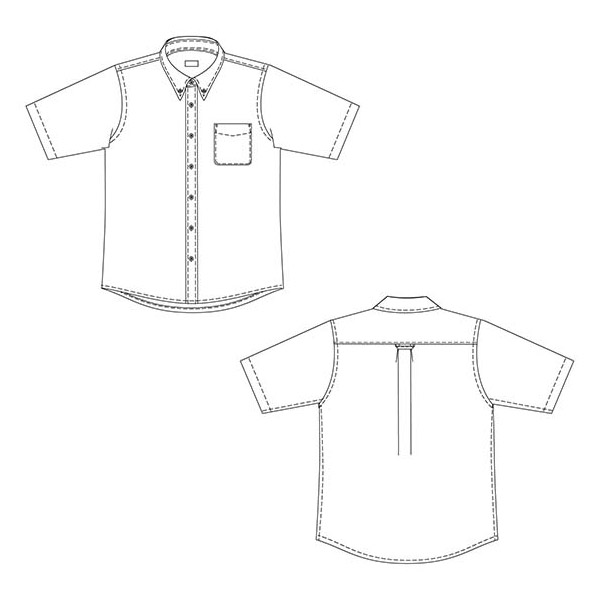 AZ-7883】 【ストレッチ】オックスフォードボタンダウンシャツ(半袖 