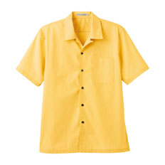 ブロードオープンカラー半袖シャツ