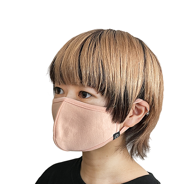 マスク着用イメージ(女性)　20サーモンピンク　Fサイズ