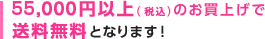 55,000円以上(税込)お買上げで送料無料となります！